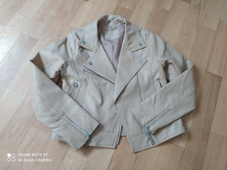 Bledá koženková bundička, reserved,140