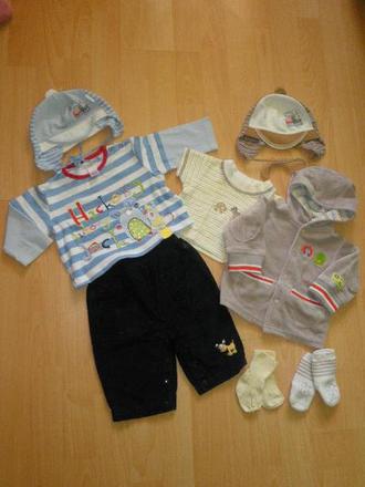 Balíček 8 vecičiek, 0-6 mesiacov, 50–62