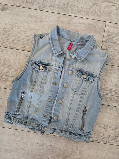Riflova denim vesta zn. h&m, h&m,l