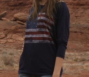 Tričko s potlačou americkej vlajky, fishbone,xs