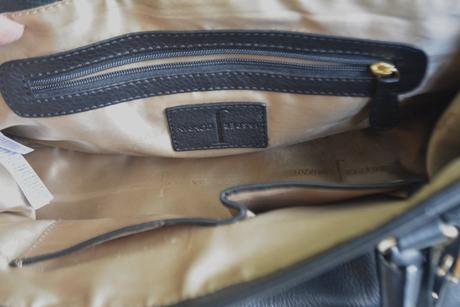 Čierna kožená kabelka jasper conran,