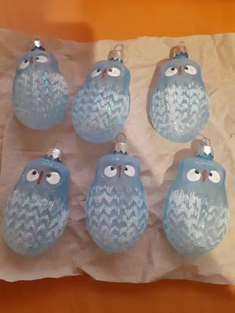 Vianocne ozdoby, sovicky, 