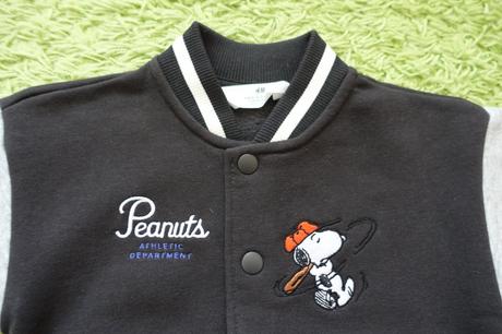 Mikina bejzbalová s motívom snoopy, h&m,98