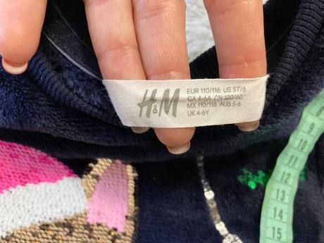 Mäkučká mikina s meniacimi flitrami zn.h&m (116), h&m,116