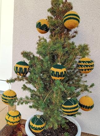 Vianočné gule handmade, 