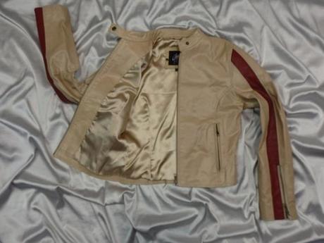 Luxusná kožená bunda, s