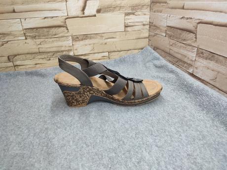 Rieker 37 - dámske letné šedé sandále, rieker,37