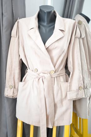 Krátky béžový trenčkot 40, h&m,40