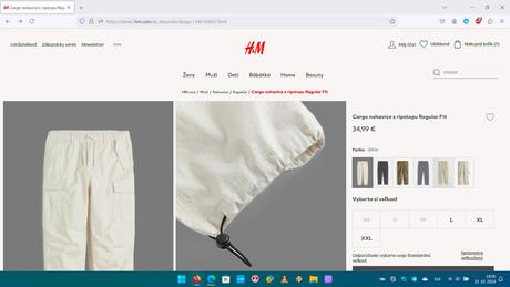 Cargo nohavice hm (kapsáče), h&m,34 / l