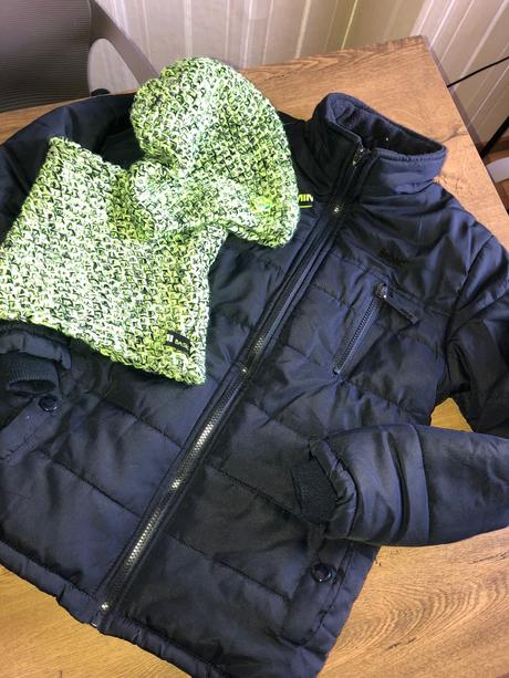 Bunda zimná veľkosť 7/8, set čiapka tunel, lee cooper,152