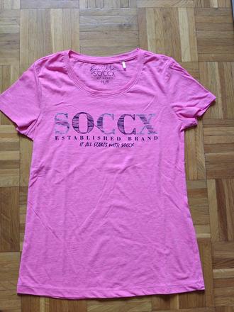Soccx neonovo ruzove keasne tričko m, soccx,m
