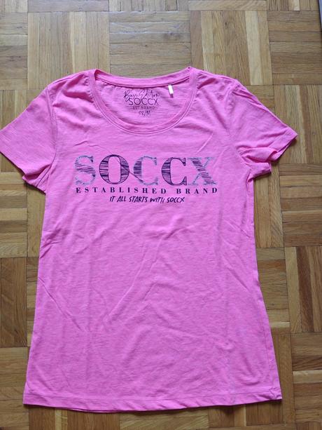 Soccx neonovo ruzove keasne tričko m, soccx,m
