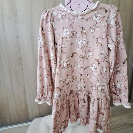 Šaty newbie ružové jelenček, newbie,116