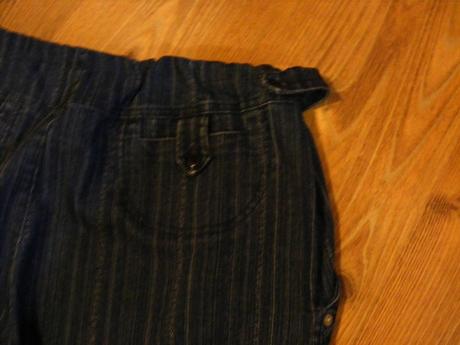 Tehotenské rifle modré elastické, xxxl