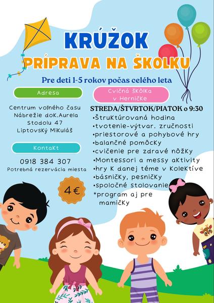 Krúžky na prípravu detí na škôlku
