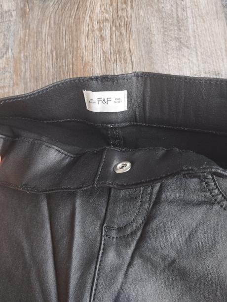 Čierne nohavice - kožené, f&f,140