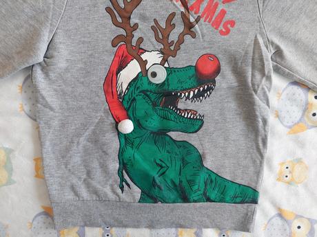 Vianočná mikina t-rex veľ.128, 128