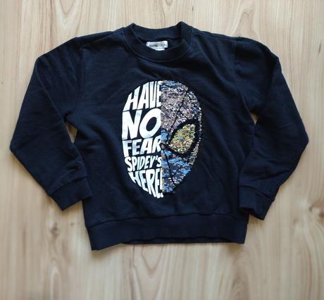 Mikina s flitrovaným obrázkom - spiderman, sinsay,128