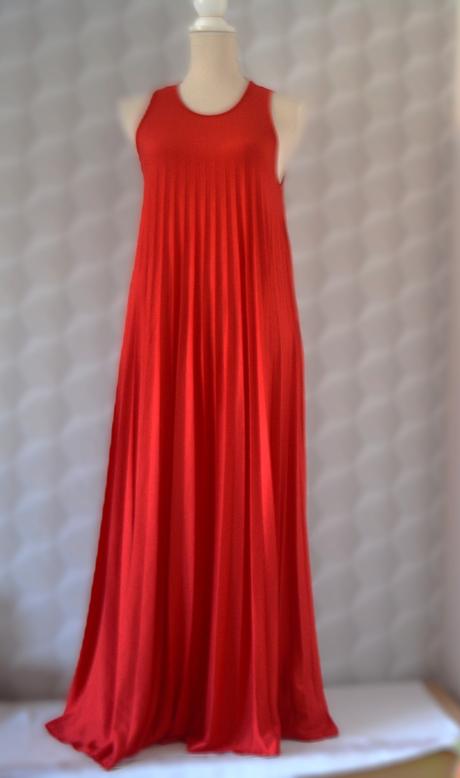 El corte inglés - červené maxi šaty, veľ. s, s