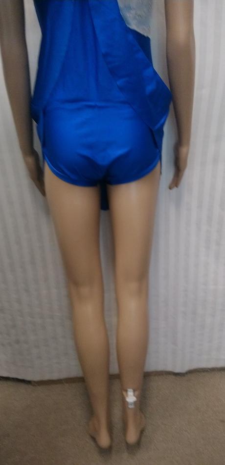 Dámsky kostým tanečnica - modro biele šaty, s,