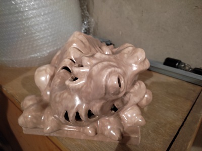 Keramicky drak, na piecku - retro, 