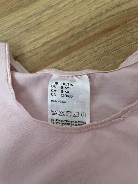 Dievčenské body pre baletku, h&m,116