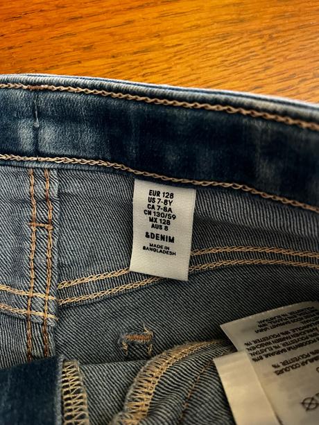 Mäkučké riflové kraťasky, h&m,128