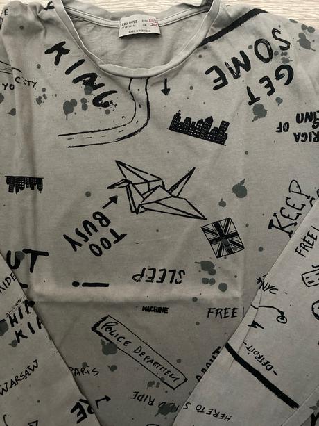 Tričko s dlhým rukavom zara, zara,s