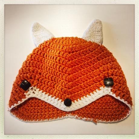 Ručne háčkovaná čiapočka - líška, 62
