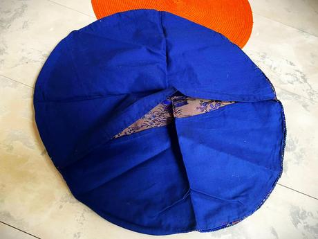 Brokátová okrúhla obliečka na vankúš, 