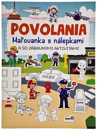 Povolania-maľovanka s nálepkami,
