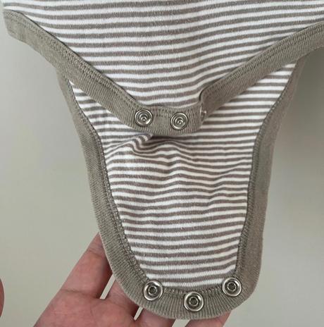 Béžové pásikavé body s krátkym rukávom so cute, 86