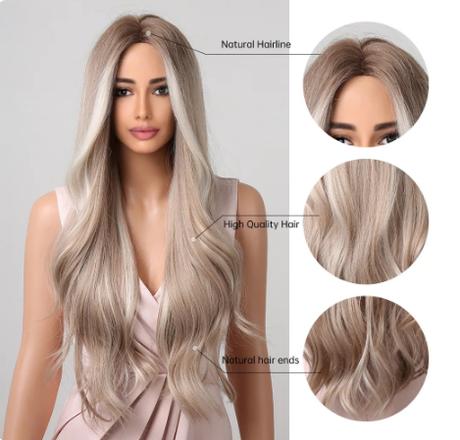 Extra dlhá parochňa platinová blond, 