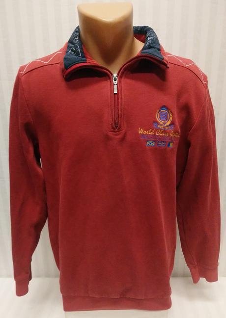 Pánska červená mikina, babista, m