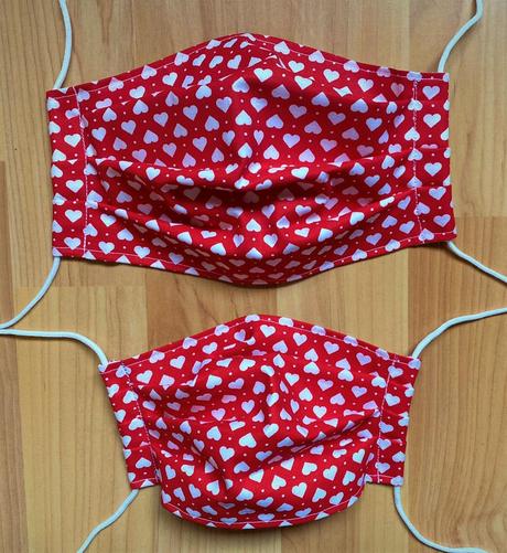 Bavlnené rúška 2 ks- set mama/otec a dieťa s gumič, 