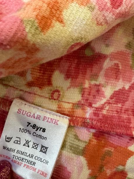 Dievčenské kvetinkované šaty, sugar pink,128