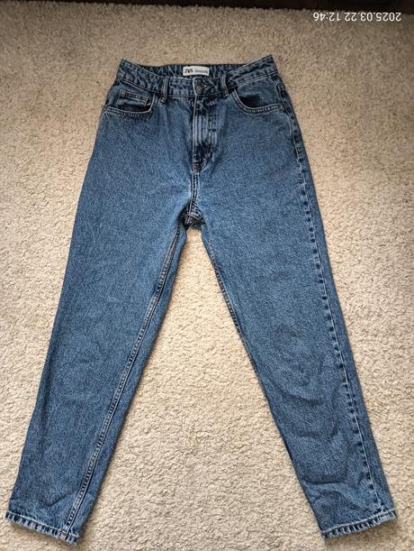 Riflové nohavice, zara,36