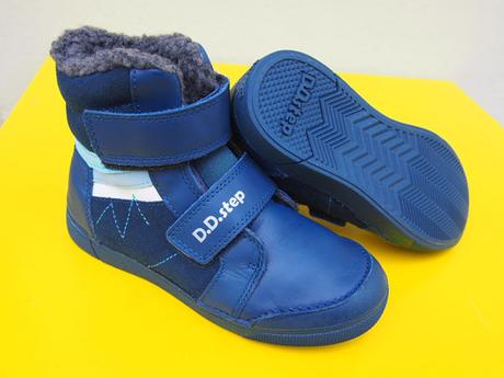 Detské kožené zimné topánky ddstep 068 royal blue, d.d.step,31 / 33 / 34 / 36