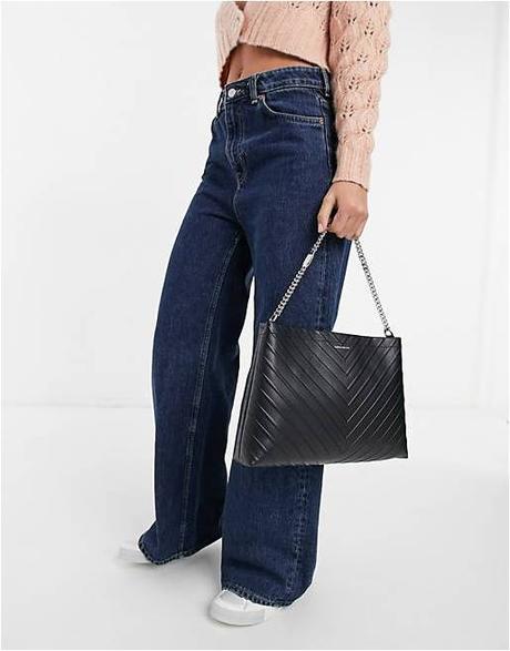 Elegantná kožená kabelka karen millen, 