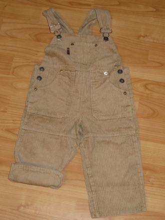 Menčestrové nohavice na traky - veľ. 80, 80