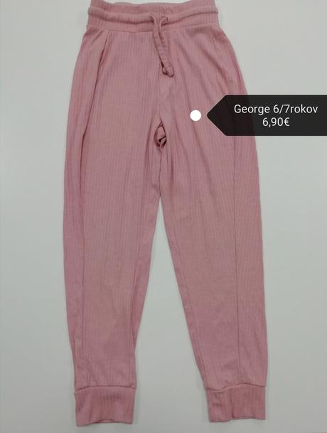 Ružové tepláky vrúbkované, george,122