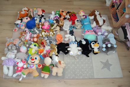 Plyšové hračky rôznych veľkostí, od 0,50e, 