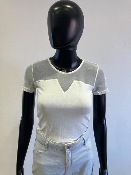 Dámsky top s tylom biely terranova (xs), terranova,xs