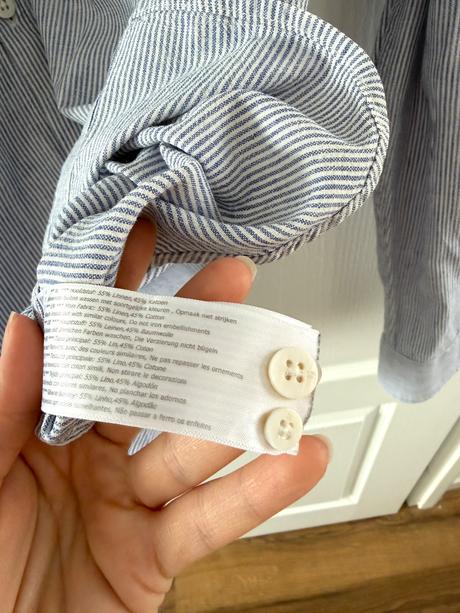 Ľanová košeľa garcia jeans s malými pruhmi, l