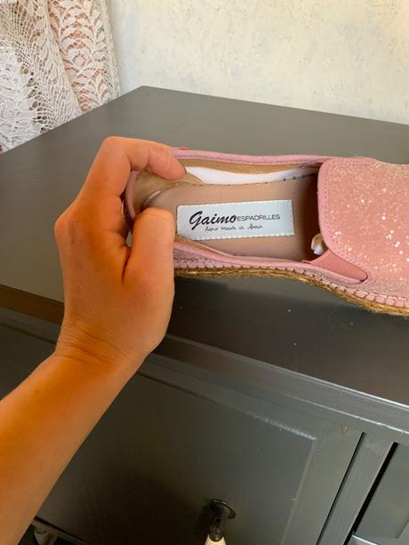 Gaimo ružové espadrilky flitrovane na platforme, 36