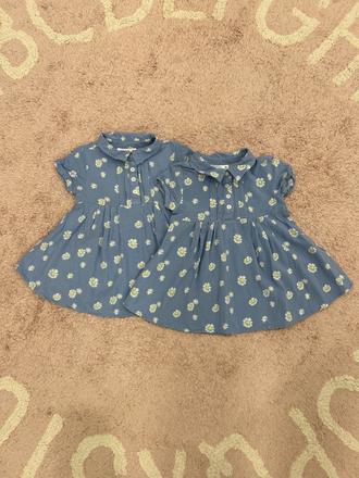 Kvetinkové modro biele šaty, 80