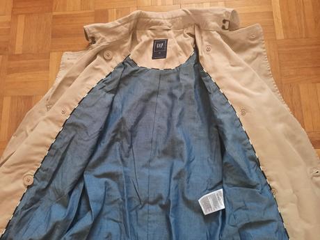 Dámsky dlhý trenčkot, gap,xs