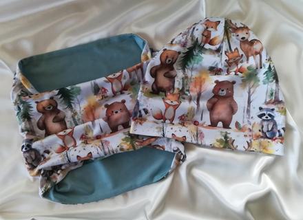 Čiapka a nákrčník, obojstranné, pre obvod 50-52cm,