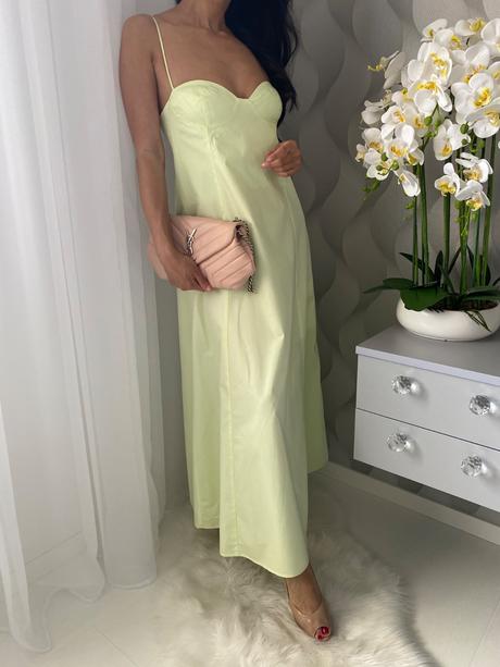 Zara - limetkové šaty, zara,xs