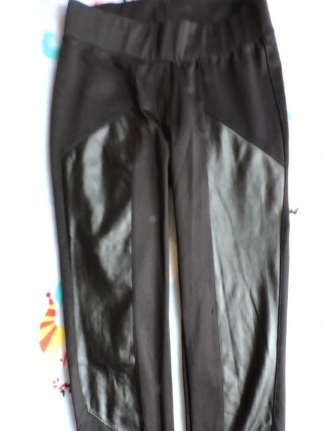 Damske elasticke leginy s koženkou, gate,s